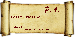 Peitz Adelina névjegykártya